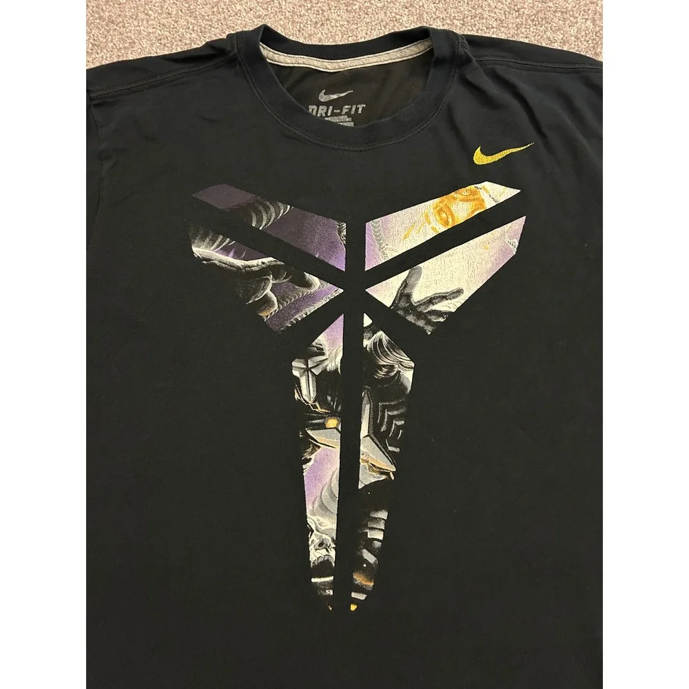 Nike Kobe Bryant T-Shirt Mens Medium Black Excellent Dri-FIT Sheath Logo 611282